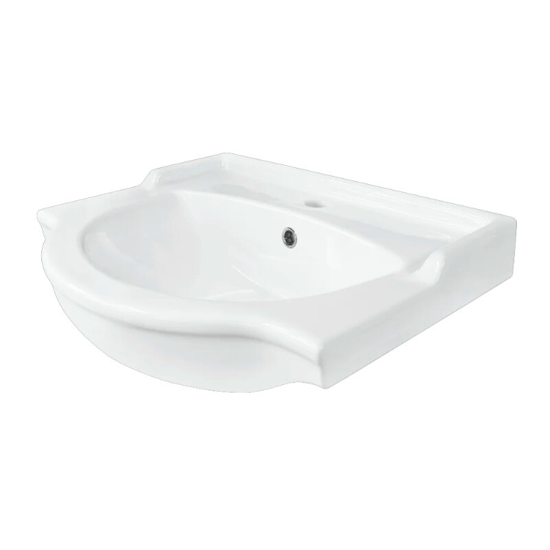 Изображение товара Раковина Sanita Реал 56 см с отверстием под смеситель и перелив белая