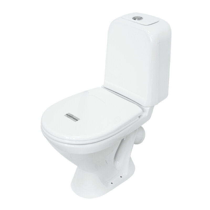 Изображение товара Унитаз-компакт Sanita Самарский WC.CC/Samarsky/2-TM/WHT.G/S1, крышка микролифт, цвет белый