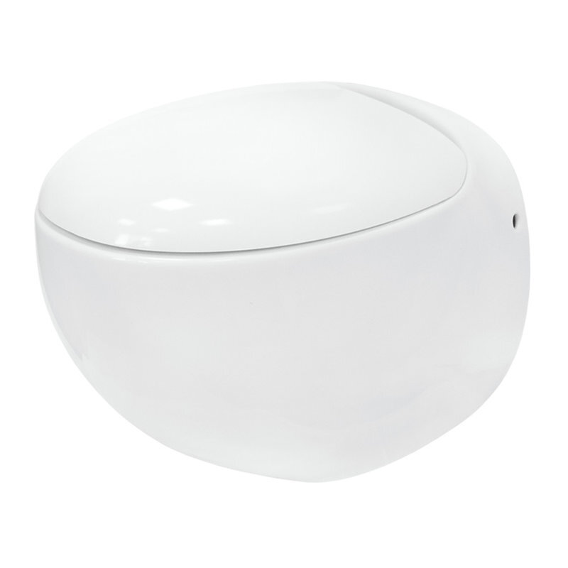 Изображение товара Унитаз подвесной Sanita Luxe Ringo Rimless WC.WH/Ringo/DM.Rim/WHT.G/S1, безободковый, крышка микролифт, цвет белый