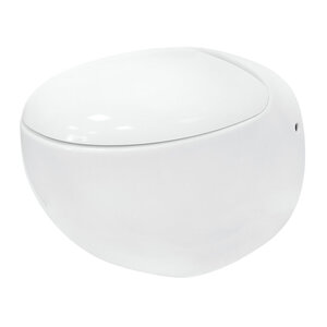 Изображение товара Унитаз подвесной Sanita Luxe Ringo Rimless WC.WH/Ringo/DM.Rim/WHT.G/S1, безободковый, крышка микролифт, цвет белый