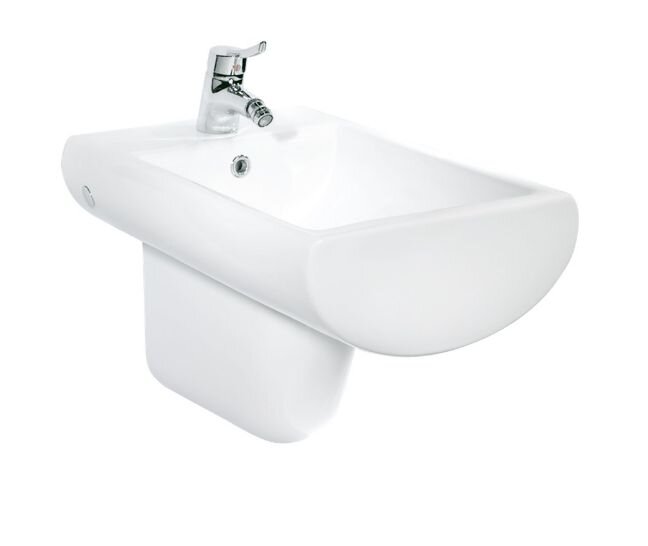 Изображение товара Подвесное биде Creavit Slim SM510 из фарфора с прямоугольной формой и белым цветом