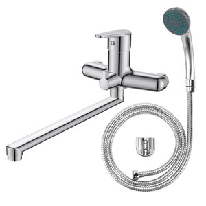 Изображение товара Полимерный смеситель Voda Breeze BZ31 для ванны и душа, с душевым гарнитуром, цвет хром