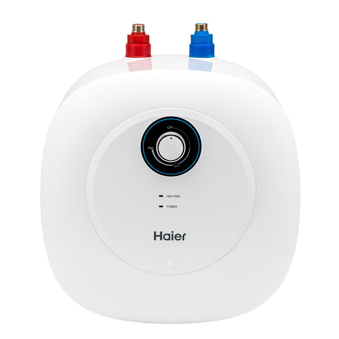 Изображение товара Водонагреватель электрический накопительный Haier ES15V-MQ2, GA0SZWU0LRU, 15 литров, однофазный, 2.5 кВт, под мойкой, белый Изображение товара Водонагреватель электрический накопительный Haier ES15V-MQ2, GA0SZWU0LRU, 15 литров, однофазный, 2.5 кВт, под мойкой, белый