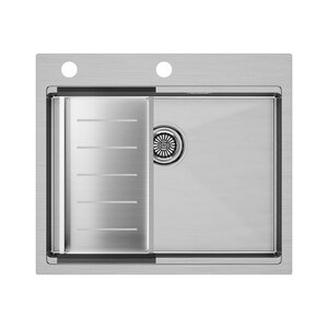 Изображение товара Кухонная мойка Paulmark Kroner 59 см с коландером из нержавеющей стали