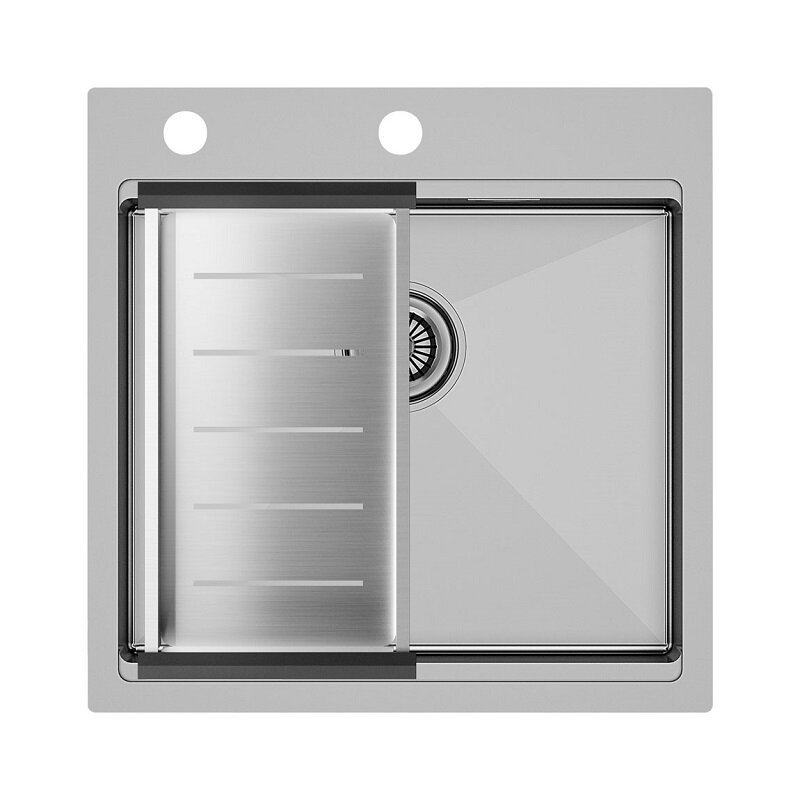 Изображение товара Кухонная мойка Paulmark Kroner 51 см нержавеющая сталь с коландером Advance