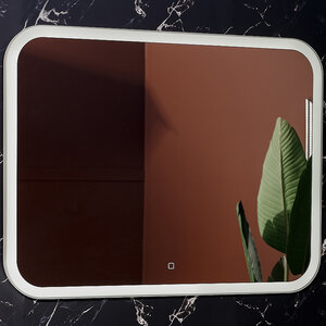 Изображение товара Зеркало Silver Mirrors Стив ФР-00000843, 92 x 69 см, с LED-подсветкой, сенсорный выключатель, цвет белый