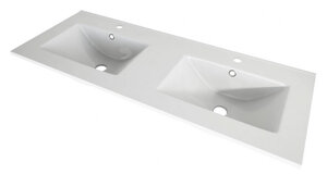 Изображение товара Раковина Cezares 50135, 120 см, керамика, 2 чаши, белый