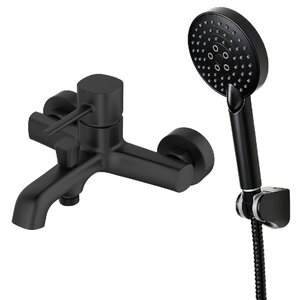 Изображение товара Смеситель для ванны и душа Orange Karl M05-300b, цвет черный матовый