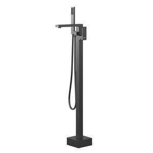 Изображение товара Смеситель напольный Grossman Falcon 530.K35.08.420, с душевым гарнитуром, графит сатиновый