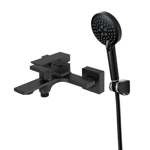 Изображение товара Смеситель для ванны и душа Orange Lutz M04-300b, цвет черный матовый