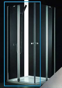 Изображение товара Душевая дверь Cezares Elena-W-60/60-P-Cr-L, 120 см, стекло Punto, профиль хром