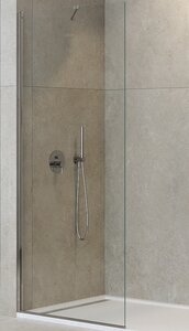 Изображение товара Душевая стенка со свободным входом Cezares Liberta-L-1-TB-110-C-Cr, 110 см, стекло прозрачное, профиль хром