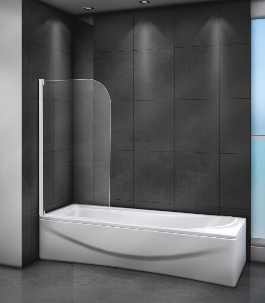 Изображение товара Душевая шторка на ванну Cezares Relax-V-1-80/140-C-Bi 80 см, прозрачное стекло