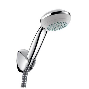 Изображение товара Душевой гарнитур Hansgrohe Crometta 85 Vario 27558000, шланг 125 см, корпус хром, лицевая часть серая, 3 режима струи