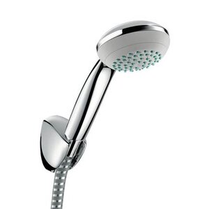 Изображение товара Душевой гарнитур Hansgrohe Crometta 85 Mono 27576000, шланг 125 см, корпус хром, лицевая часть серая, 1 режим струи