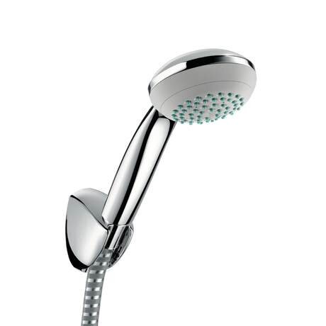 Изображение товара Душевой гарнитур Hansgrohe Crometta 85 Mono 27577000, шланг 160 см, корпус хром, лицевая часть серая, 1 режим струи Изображение товара Душевой гарнитур Hansgrohe Crometta 85 Mono 27577000, шланг 160 см, корпус хром, лицевая часть серая, 1 режим струи