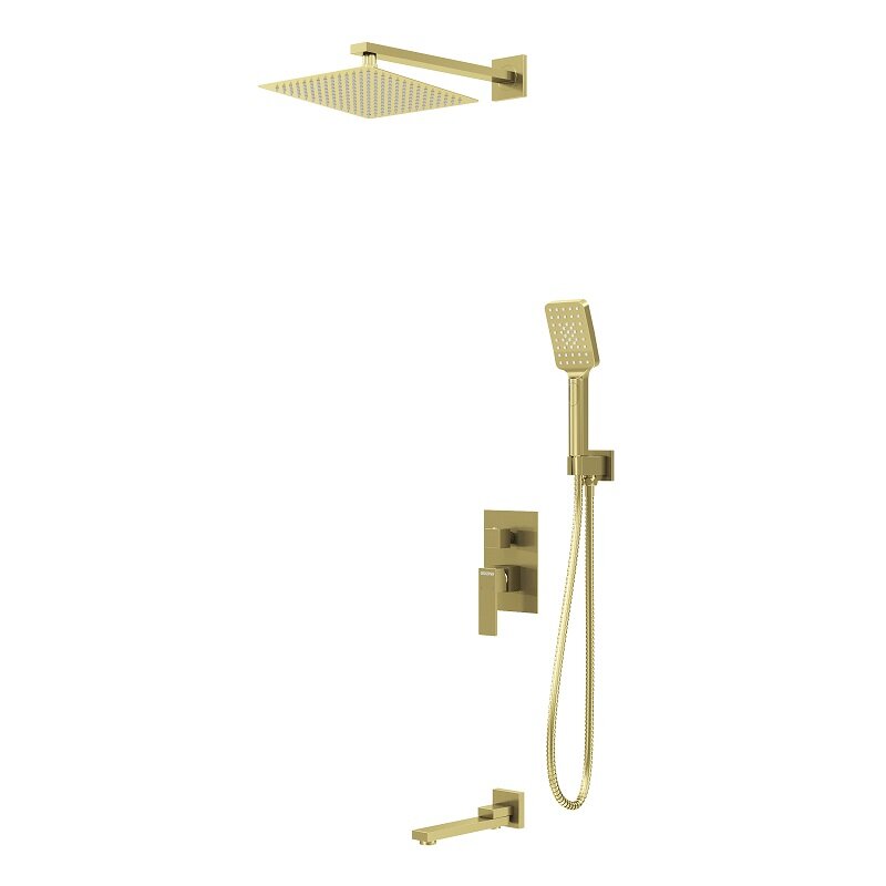 Изображение товара Душевая система Grossman Style 501.K35.05.320 золотая сатиновая скрытая монтаж