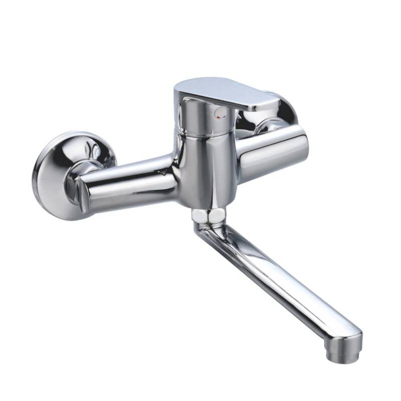 Изображение товара Смеситель для кухни Voda Level LV02 хром поворотный 220 мм гарантия 5 лет