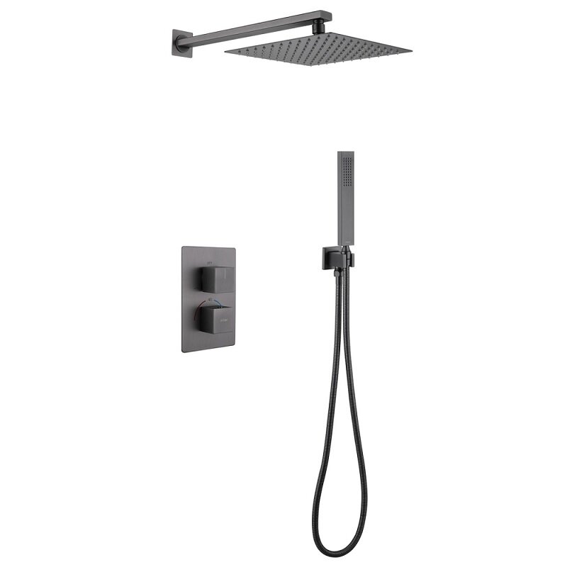 Изображение товара Душевая система Abber Daheim AF8251NG термостатическая никель 25x25 см