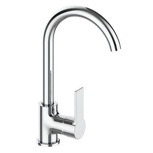 Изображение товара Смеситель для кухни Voda Raft RF519 хром, поворотный излив, 5 лет гарантии