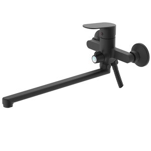 Изображение товара Смеситель Voda Shore Black SHR31B для ванны и душа, с душевым гарнитуром, цвет черный