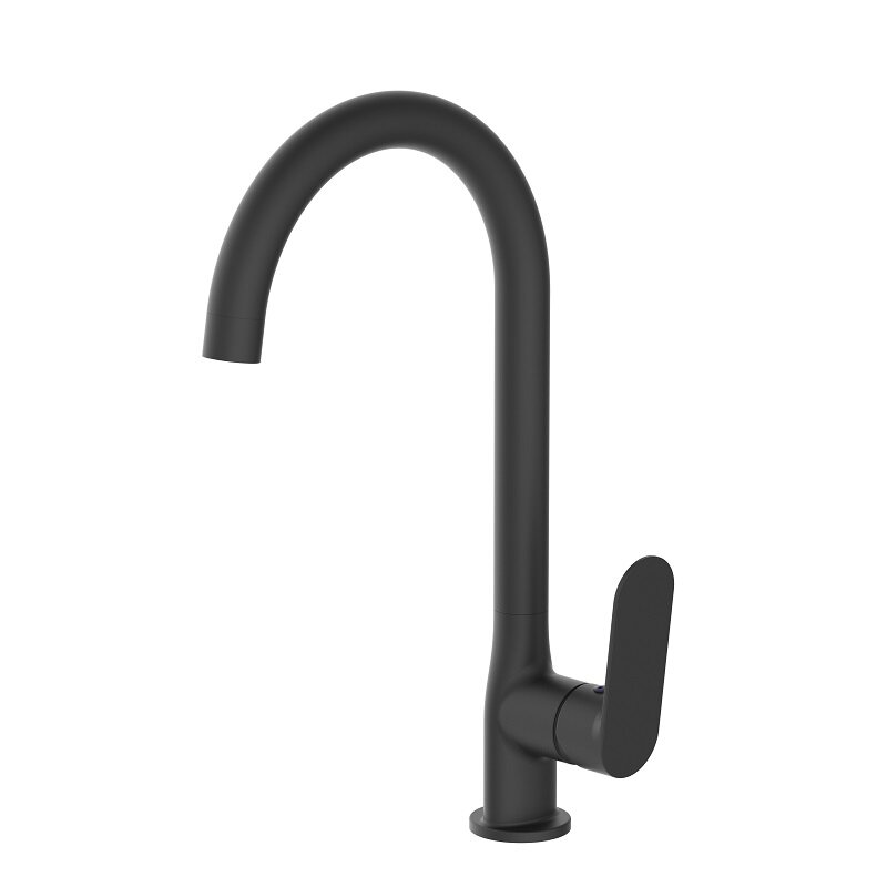 Изображение товара Смеситель Voda Shore Black SHR519B для кухонной мойки, черный цвет