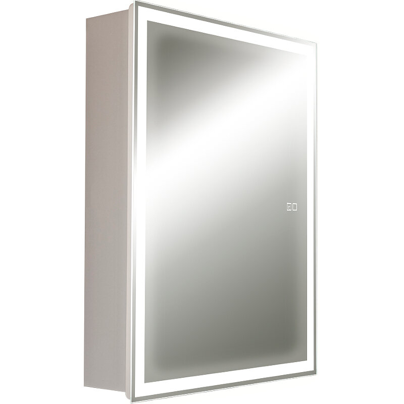 Изображение товара Зеркальный шкаф Silver Mirrors Киото flip LED-00002682, 60 см, с LED-подсветкой, подогрев, цвет белый