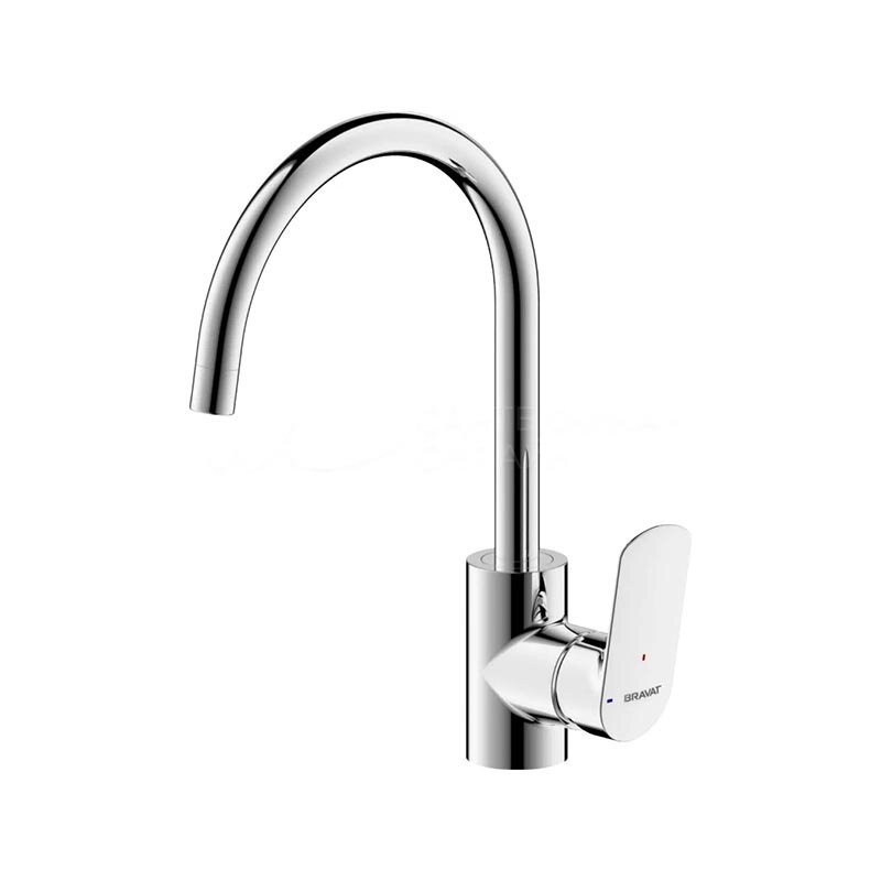 Изображение товара Смеситель для кухонной мойки Bravat Rhein F7429564CP-ENG с поворотным изливом и гарантией 10 лет
