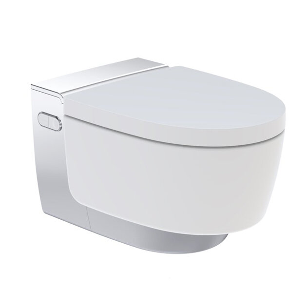 Изображение товара Электронный унитаз Geberit Aquaclean Mera Classic 146.204 11.1 подвесной, безободковый и крышка-биде, альпийский белый