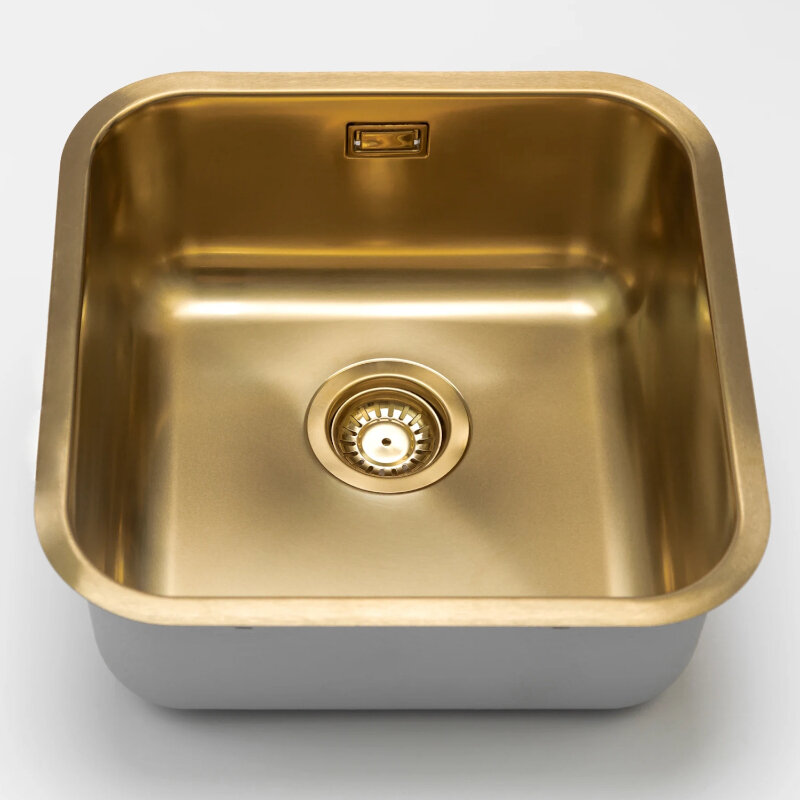 Изображение товара Мойка Grandex Aqua SELECT 2003331 из нержавеющей стали 44,5x44,5 см, золото Изображение товара Мойка Grandex Aqua SELECT 2003331 из нержавеющей стали 44,5x44,5 см, золото