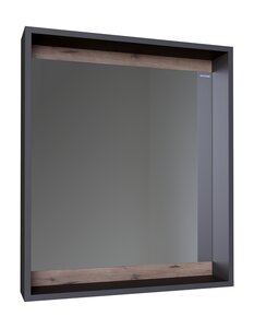 Изображение товара Зеркало Grossman Смарт-70, 207007, 70 х 70 см, с полкой, веллингтон/графит, 206007