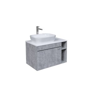 Изображение товара Тумба под раковину Grossman Фалькон-80, 108005, 80 см, подвесная, цвет бетон