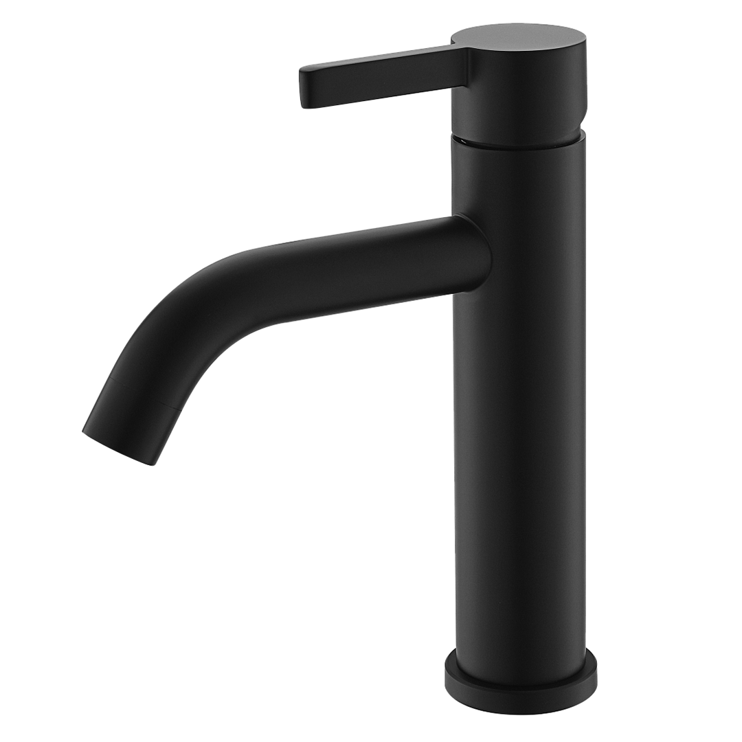 Изображение товара [Смеситель] Voda Vessel Black VSL26B [Черный цвет, 1 отверстие, однорычажное управление]