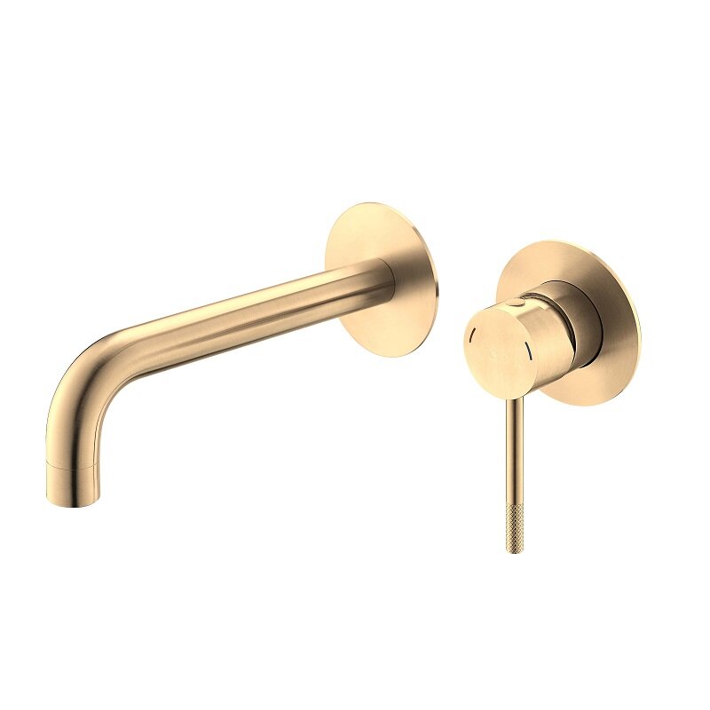 Изображение товара Смеситель Voda Vessel Gold VSL28G для раковины золото фиксированный излив 191 мм