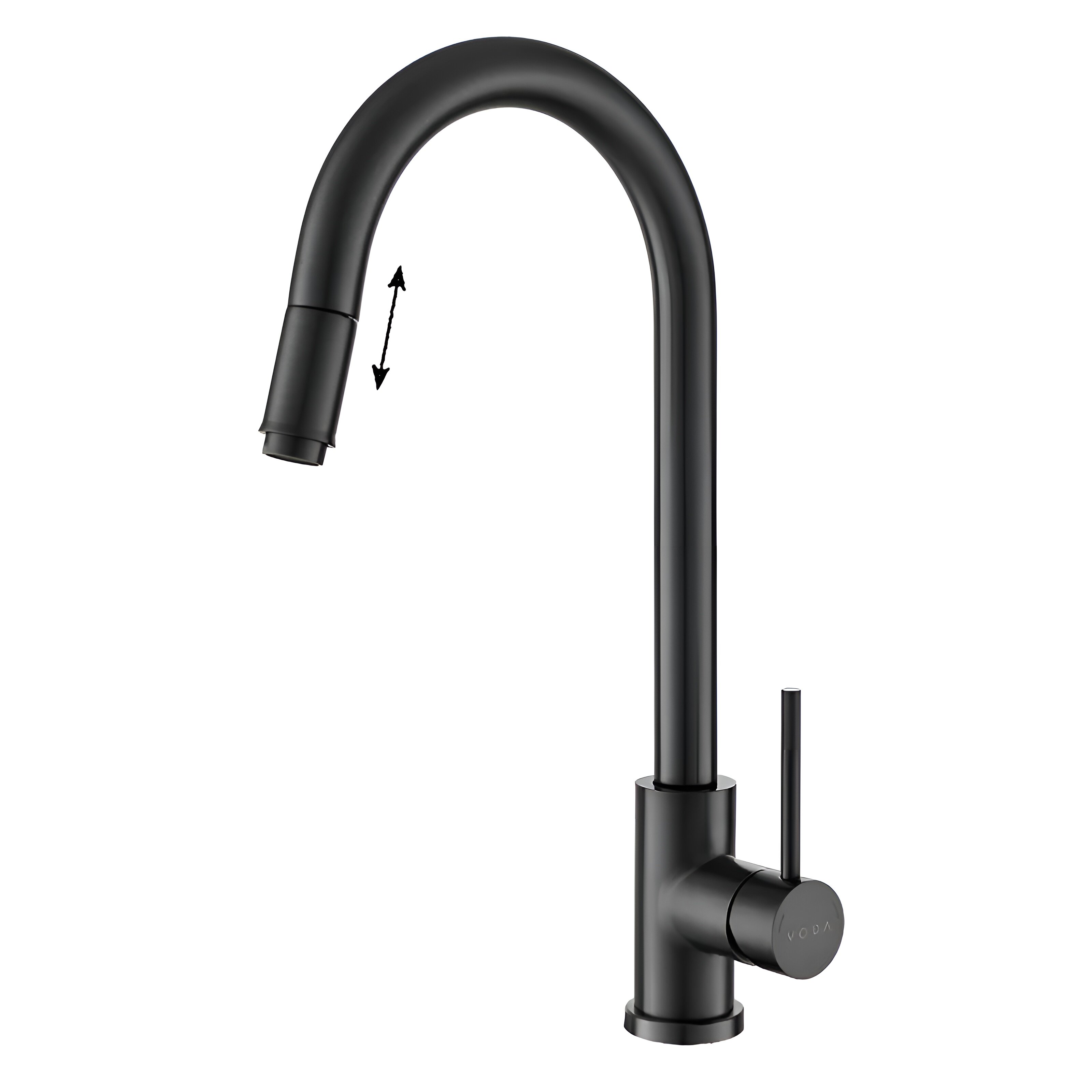 Изображение товара Смеситель Voda Vessel Gun Metal VSL519GM с вытяжным изливом