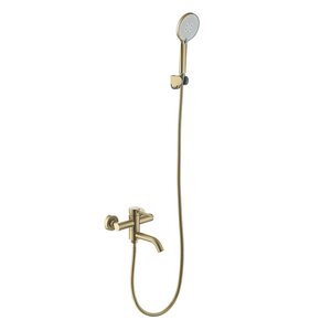 Изображение товара Смеситель Voda Vessel Gold Metal VSL54G для ванны и душа, с душевым гарнитуром, цвет золото