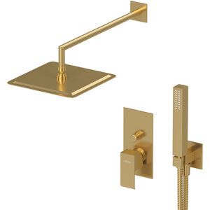 Изображение товара Душевая система Cezares Porta-DSIPQ-30-SR золото 30 см тропический дождь