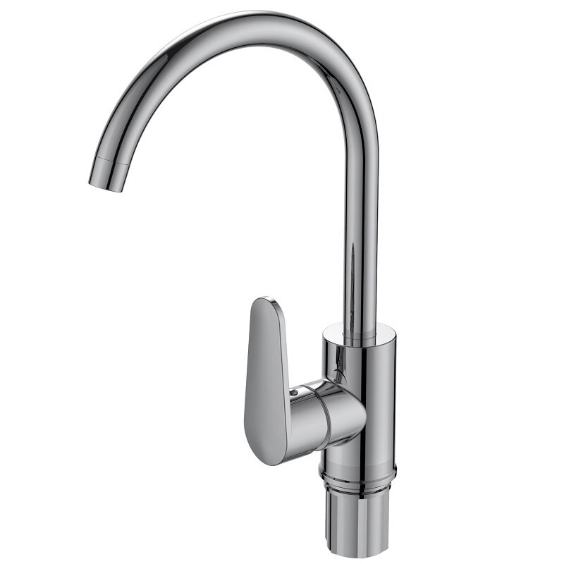 Изображение товара Полимерный кухонный смеситель Voda Waterfall WF519R хром поворотный