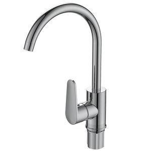 Изображение товара Полимерный смеситель Voda Waterfall WF519R для кухонной мойки, цвет хром