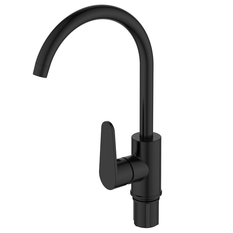 Изображение товара Полимерный смеситель Voda Waterfall WF519RB для кухонной мойки, цвет черный