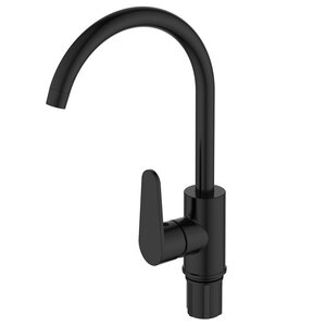 Изображение товара Полимерный смеситель Voda Waterfall WF519RB для кухонной мойки, цвет черный