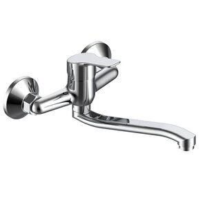 Изображение товара Смеситель Voda Wave WA02 для раковины хром настенный однорычажный с поворотным изливом