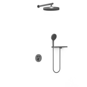 Изображение товара Душевая система Vincea Inspire VSFW-3I22MT2RGM, термостатическая, воронёная сталь, gunmetal