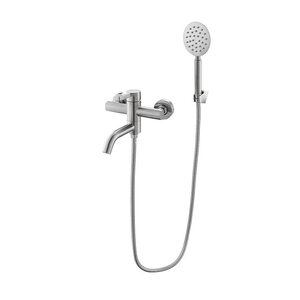 Изображение товара Смеситель Voda Vessel VSL54 для ванны и душа, с душевым гарнитуром, цвет нержавеющая сталь