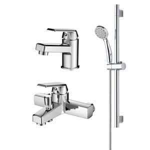 Изображение товара Комплект полимерных смесителей OneLife P02-511cr, цвет хром