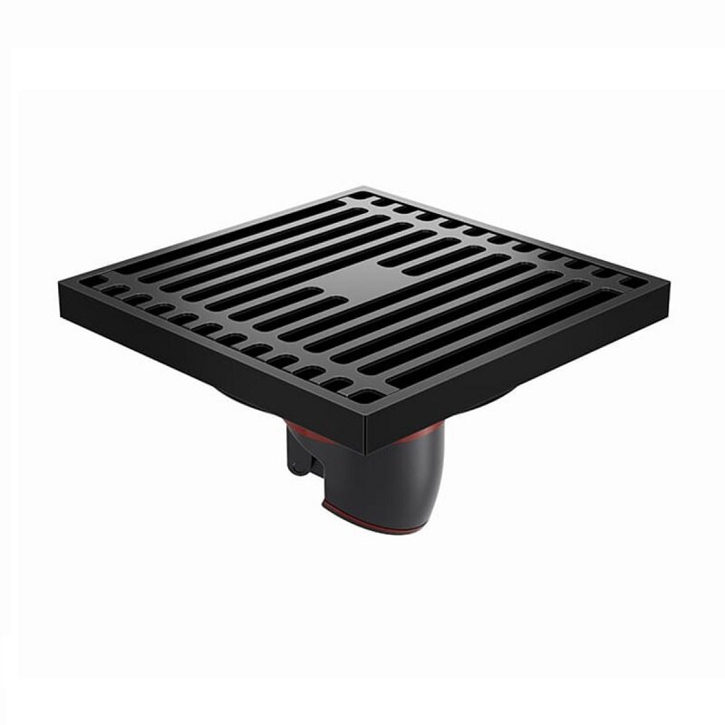 Изображение товара Душевой трап Orange TR01-005b 10х10 см черный латунь врезной