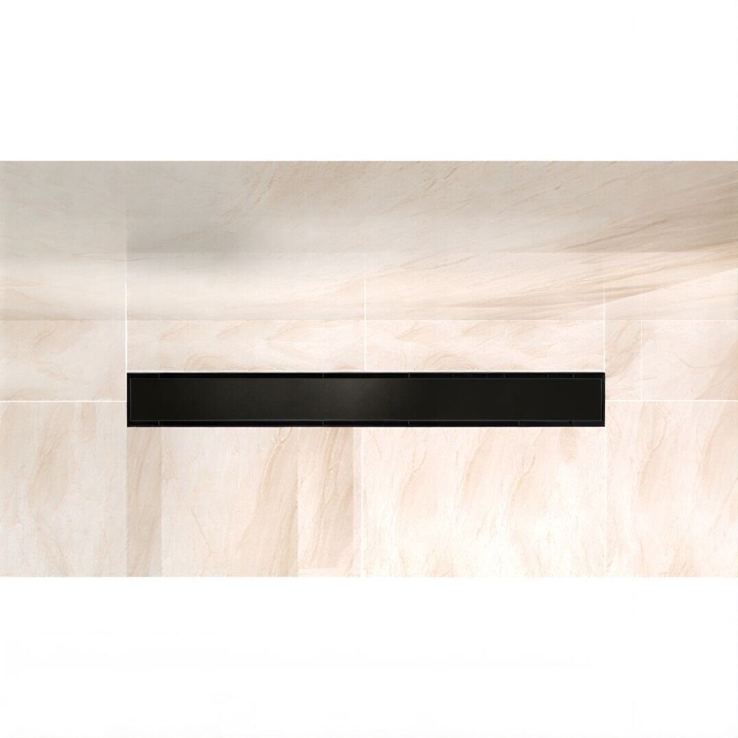 Изображение товара Дренажный канал BelBagno Luce BB-LD-LUCE-70-NERO, 70 см, с решеткой под плитку, цвет черный матовый Изображение товара Дренажный канал BelBagno Luce BB-LD-LUCE-70-NERO, 70 см, с решеткой под плитку, цвет черный матовый