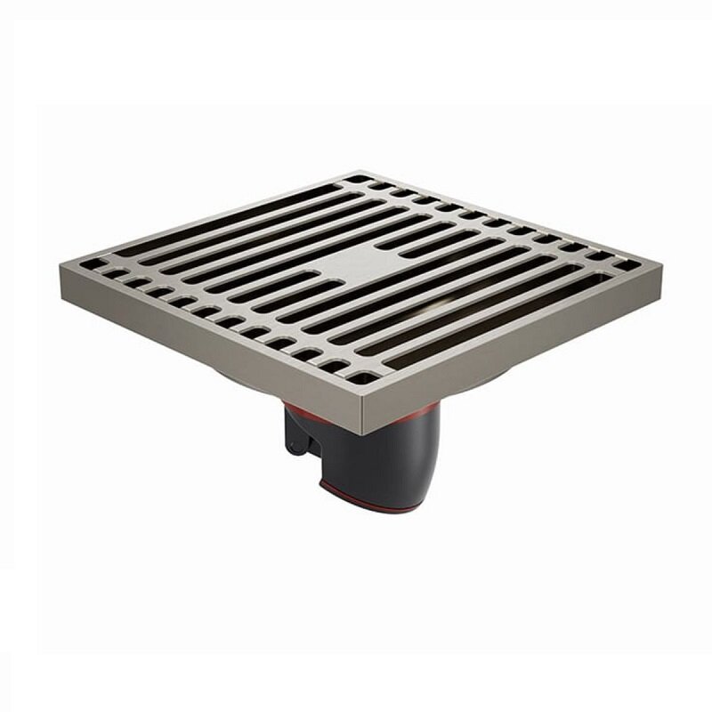 Изображение товара Душевой трап Orange TR01-005ni 10x10 см никель латунь, матовый черный