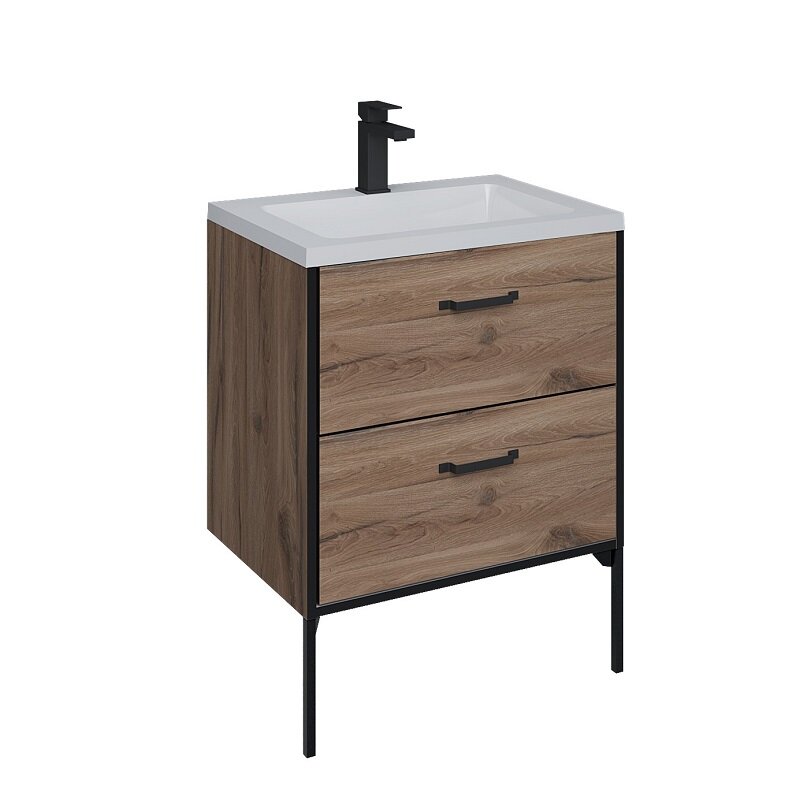 Изображение товара Тумба под раковину Grossman Неро-65 62 см напольная и подвесная с ящиками