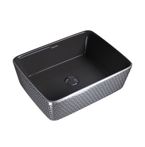 Изображение товара Раковина Grossman Color GR-3016SBR 48 см фаянс черный серебро Германия